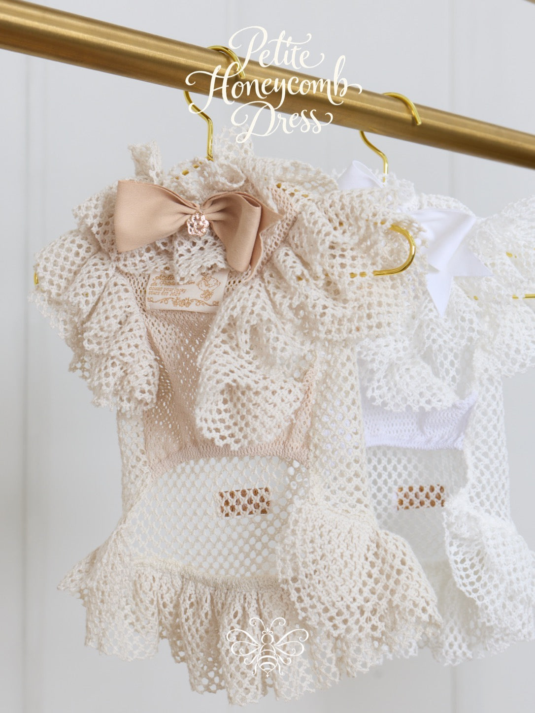Pure White Petit Honeycomb Dress