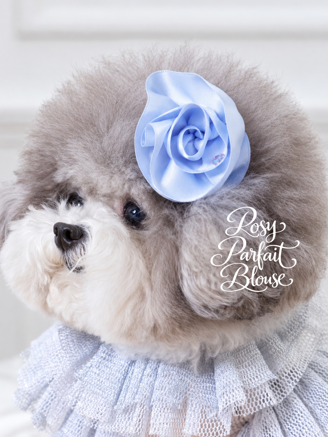 Blue Rosy Hair Clip