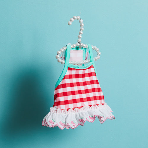 Louisdog (M) Cherry mint Pool club bonnet