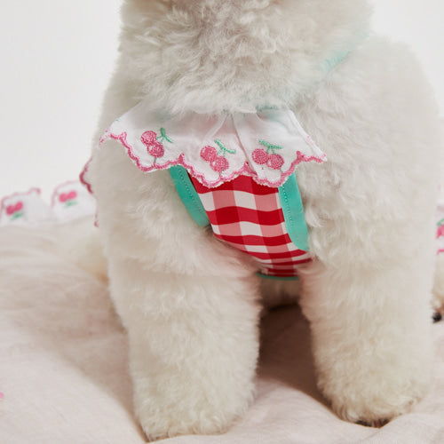 Louisdog (M) Cherry mint Pool club bonnet