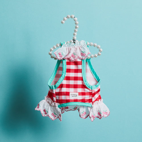 Louisdog (M) Cherry mint Pool club bonnet