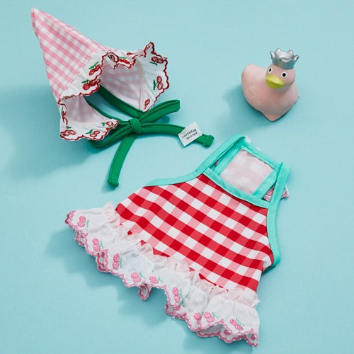Louisdog (M) Cherry mint Pool club bonnet
