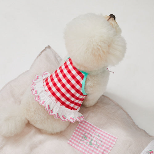 Louisdog (M) Cherry mint Pool club bonnet