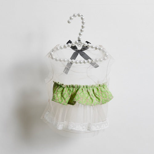 Louisdog (SM/M) Mesh Bow TOP/Glam Lime