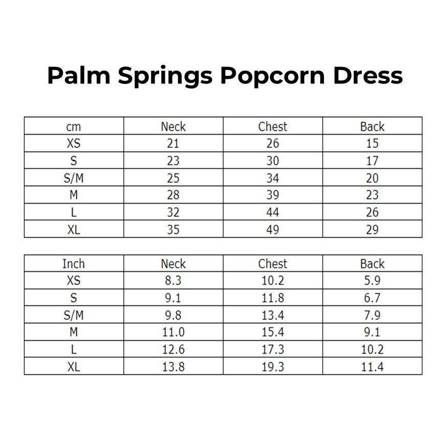 Louisdog (SM)-Palm springs popcorn dress