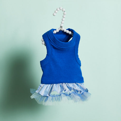 Louisdog (M) Princess Blue top
