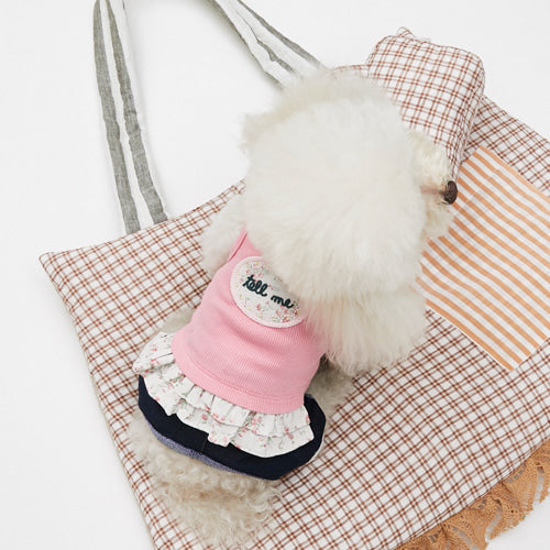 Louisdog (SM) Rose Pink top