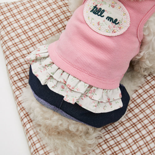 Louisdog (SM) Rose Pink top