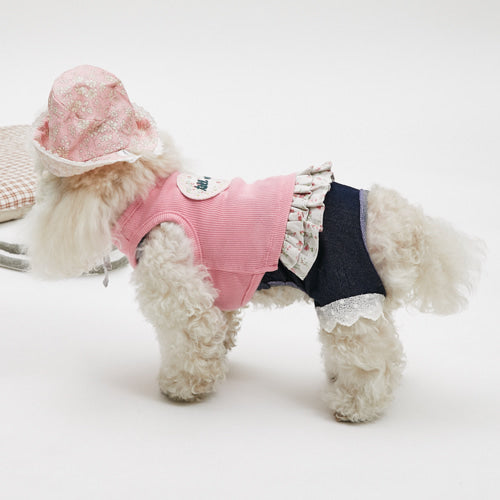 Louisdog (SM) Rose Pink top