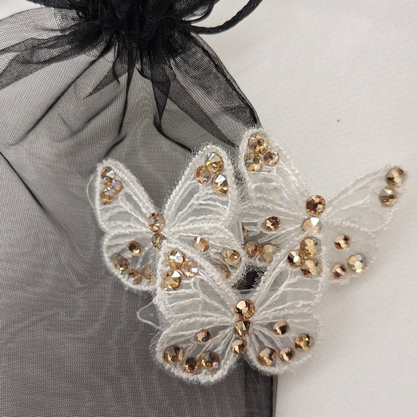 White Butterfly Clip Bijoux