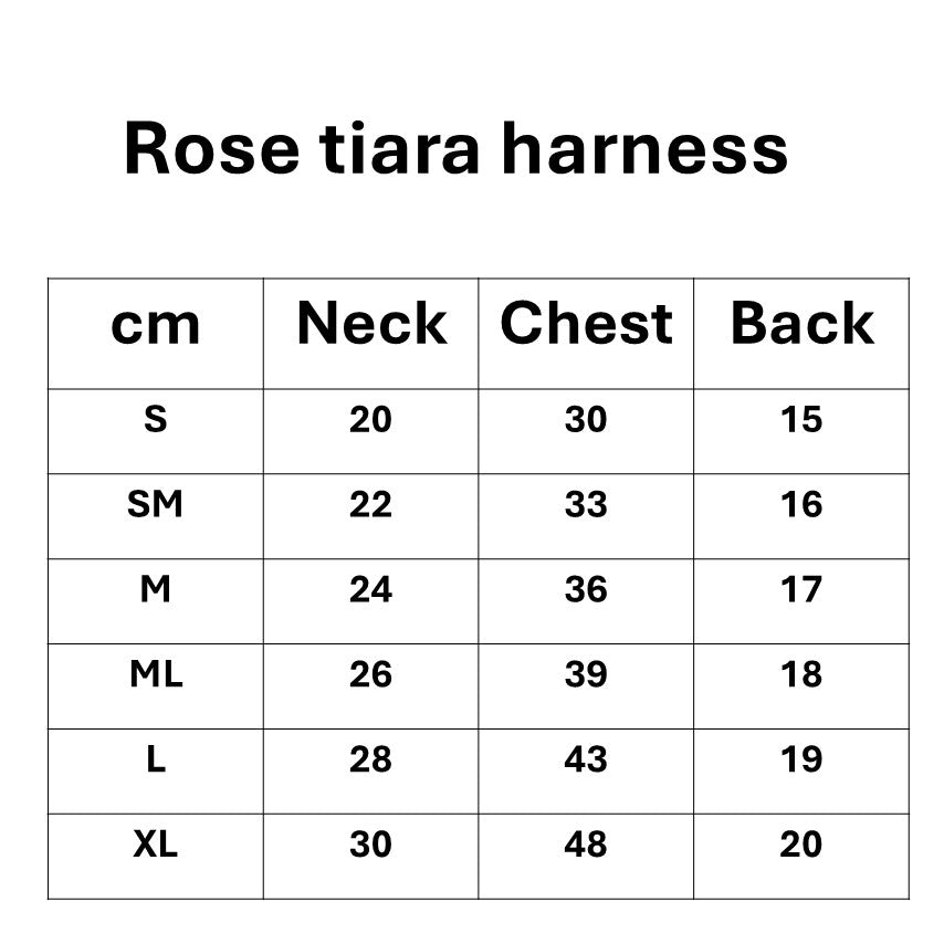 Comocomo Rose tiara harness