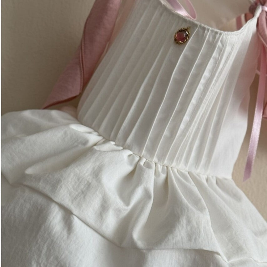Lorelei White Pink Pollen dress