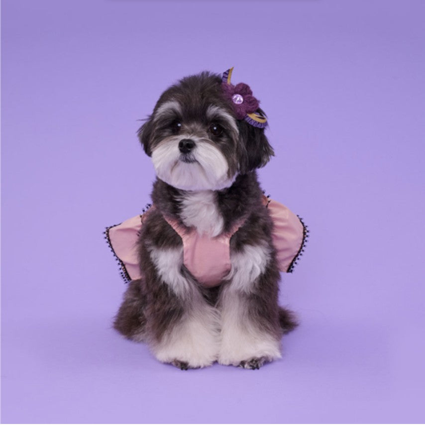Comocomo Purple rumie pin on cloth