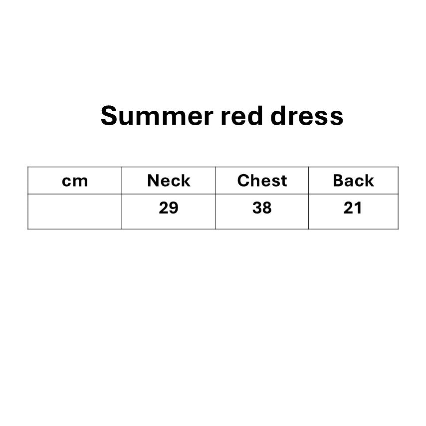 Summer red dress