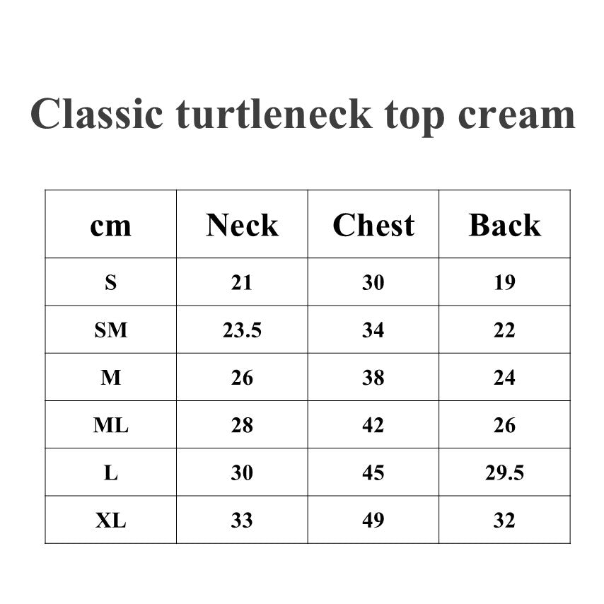Classic turtleneck top cream