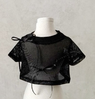Velvet Mesh Top