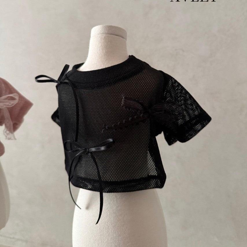 Velvet Mesh Top