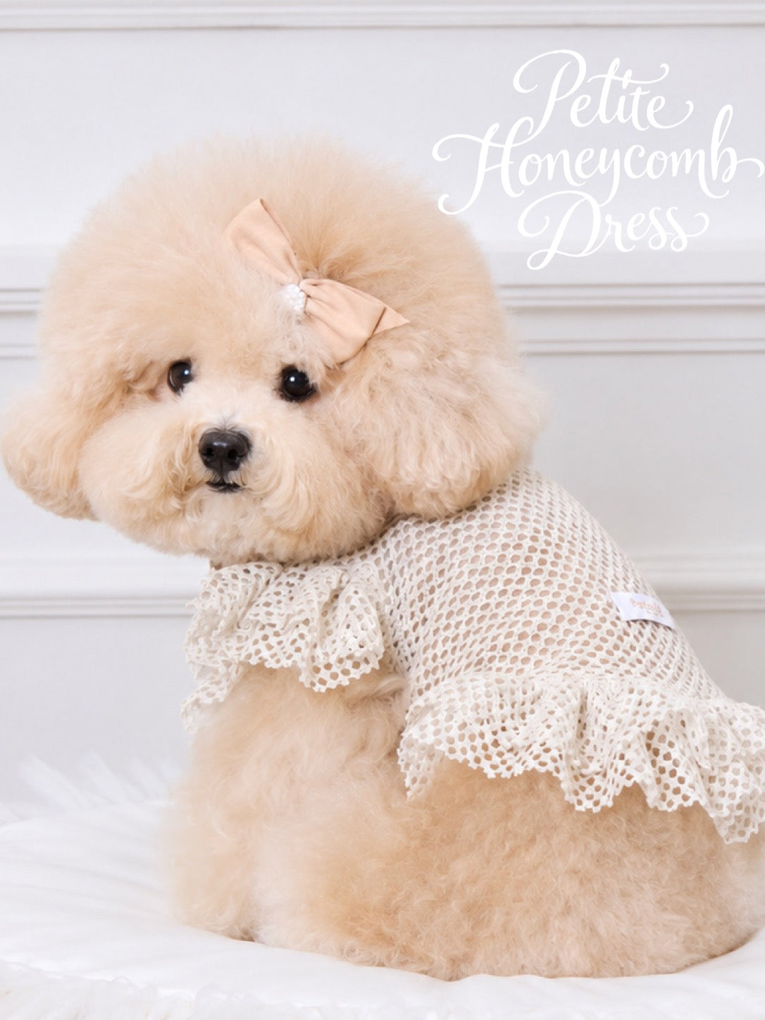 Soft Beige Petit Honeycomb Dress