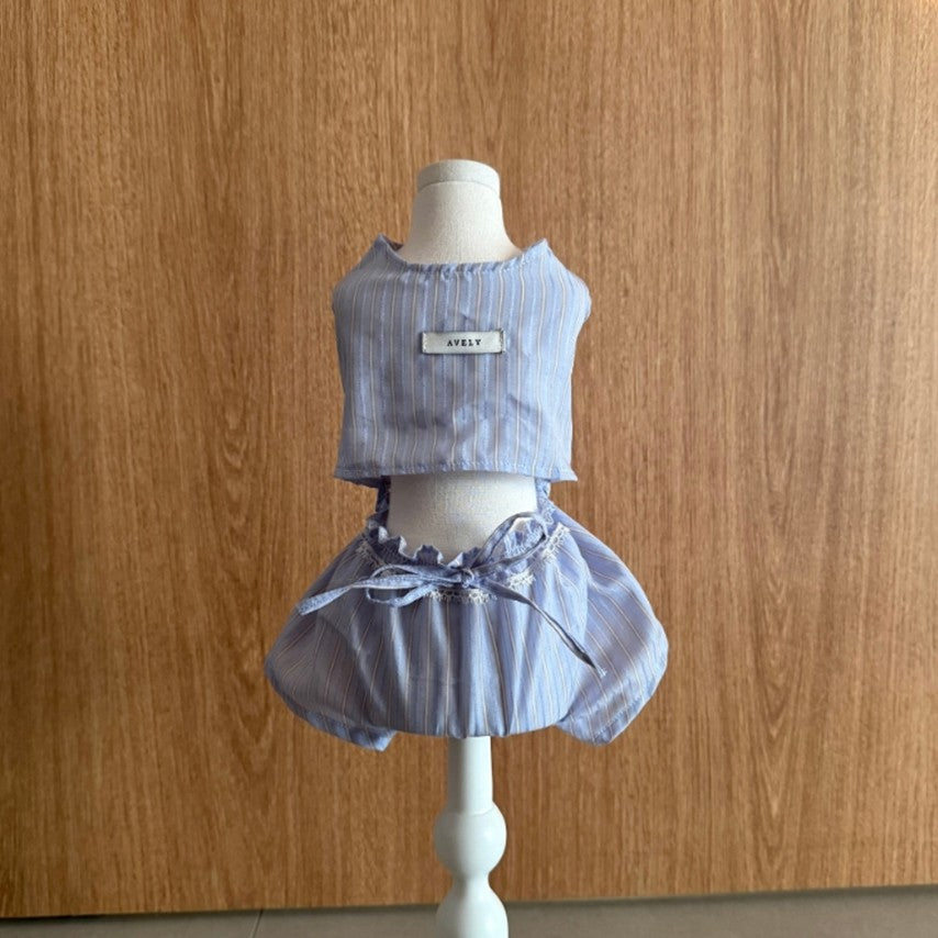 Blue Ciel Stripe Dress SK