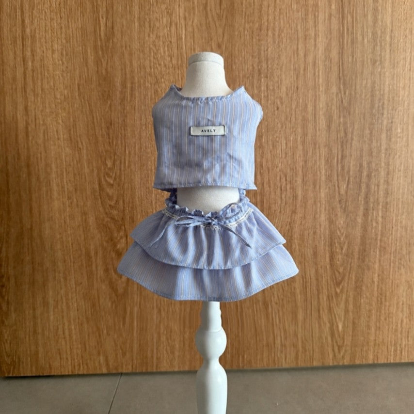 Blue Ciel Stripe Dress SK