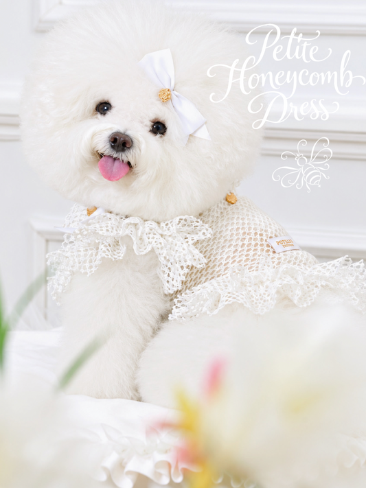 Pure White Petit Honeycomb Dress