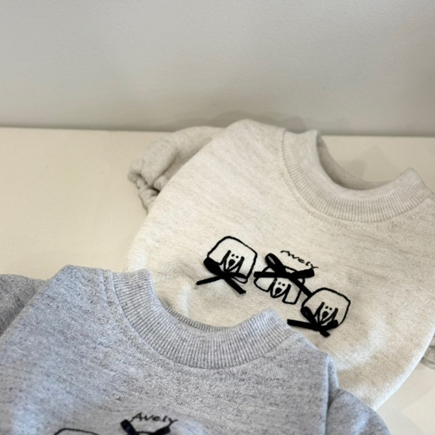 Avely Cream Crew Sweatshirt
