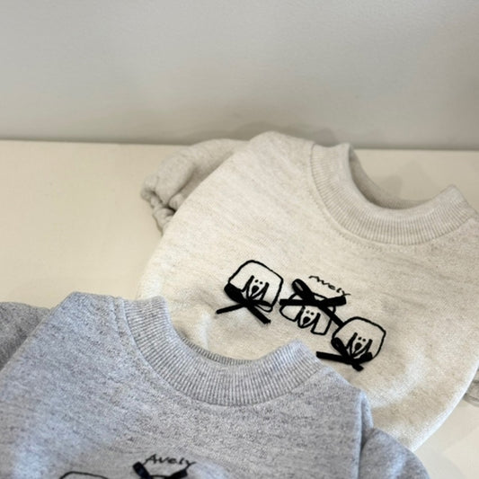 Avely Cream Crew Sweatshirt