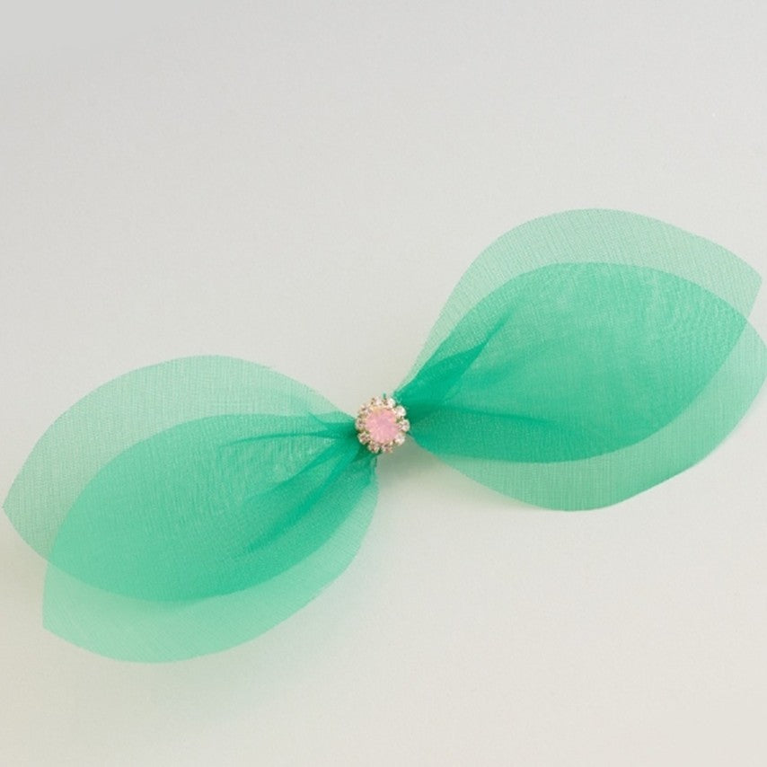 Cozy green hair pin