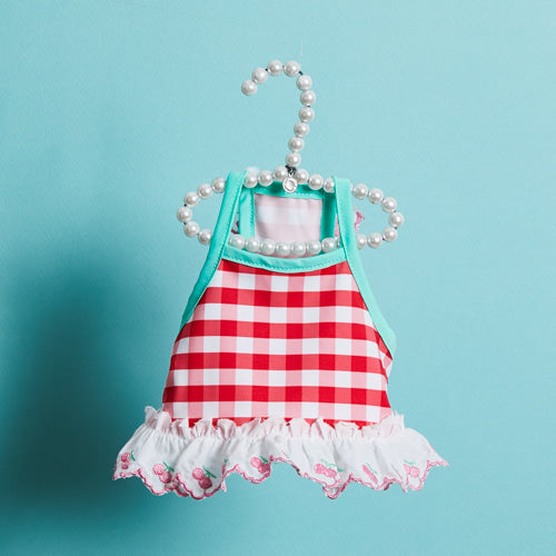 Louisdog (M) Cherry mint Pool club bonnet