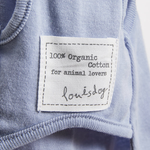 Louisdog (SM) Dream Blue Organic Big Bow Top