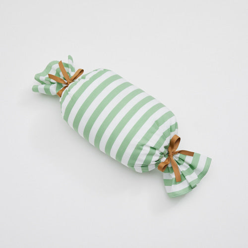 Louisdog-Green Stripe Candy Pillow