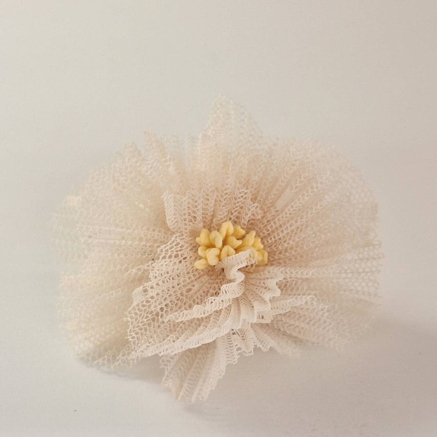 Plumetis Flower Creaml Clip Bijoux