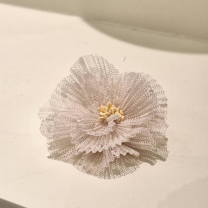 Plumetis Flower Creaml Clip Bijoux
