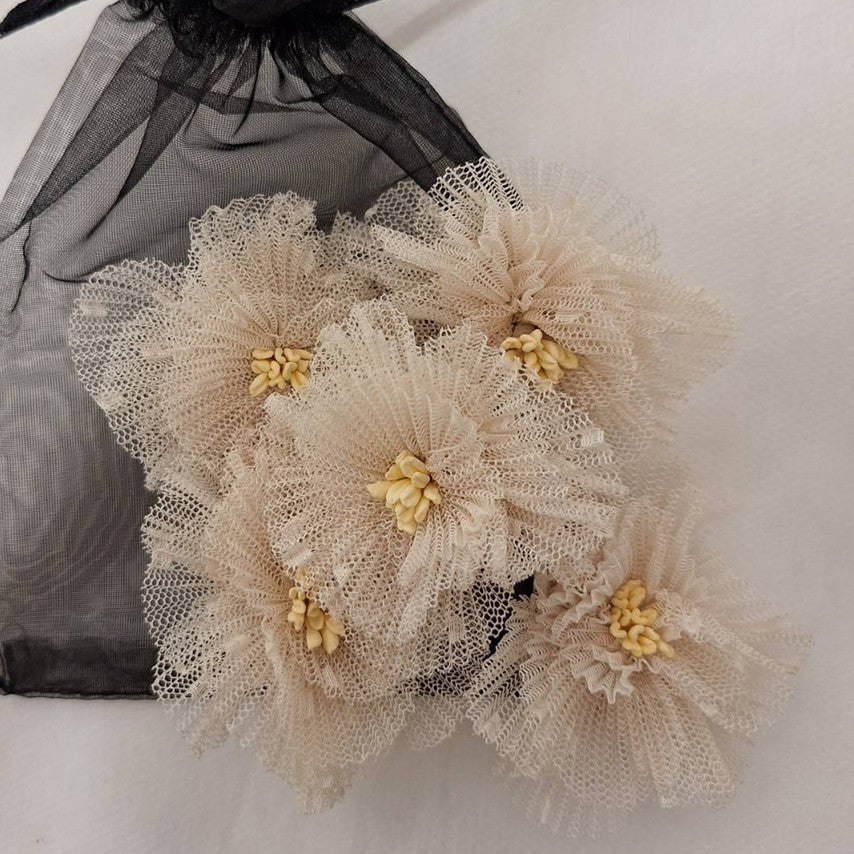 Plumetis Flower Creaml Clip Bijoux