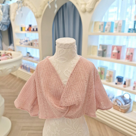 Avely Pink Crop Cardi