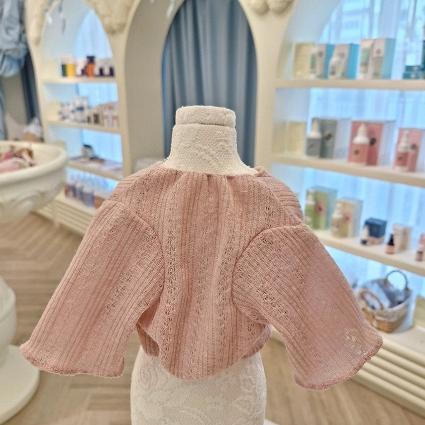 Avely Pink Crop Cardi