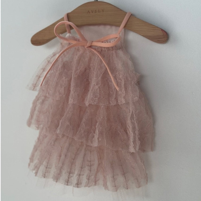 Avely (SM) Pink Layered Tutu Ruffle Dress