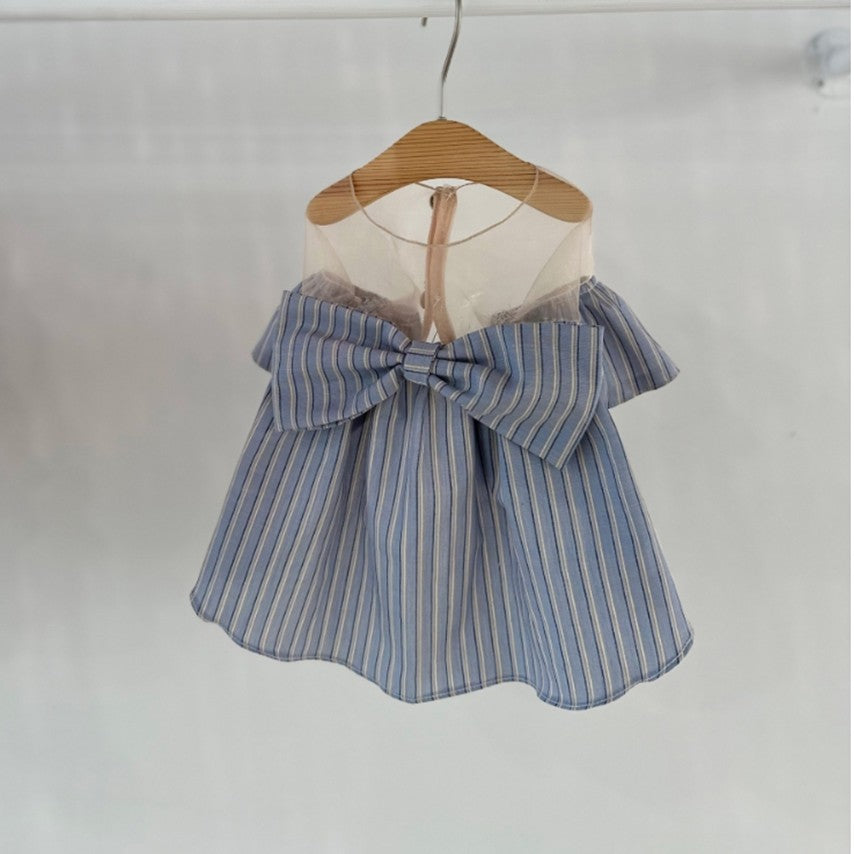 Avely Blue stripes dress