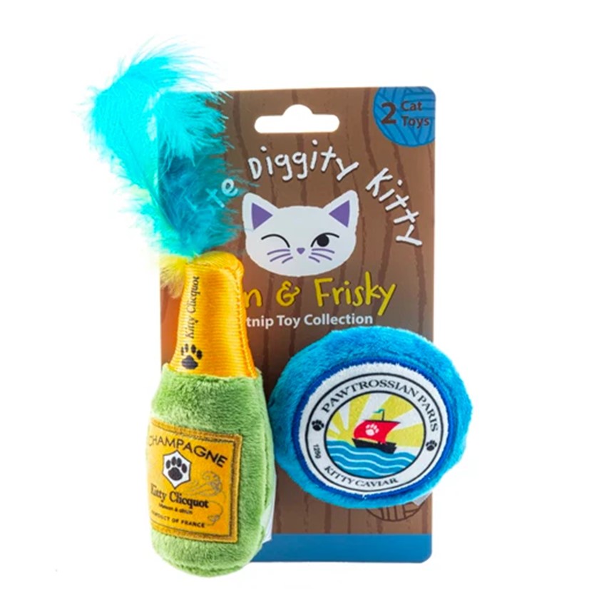 Kitty Clicquot (Bottle & Caviar) Catnip Toys