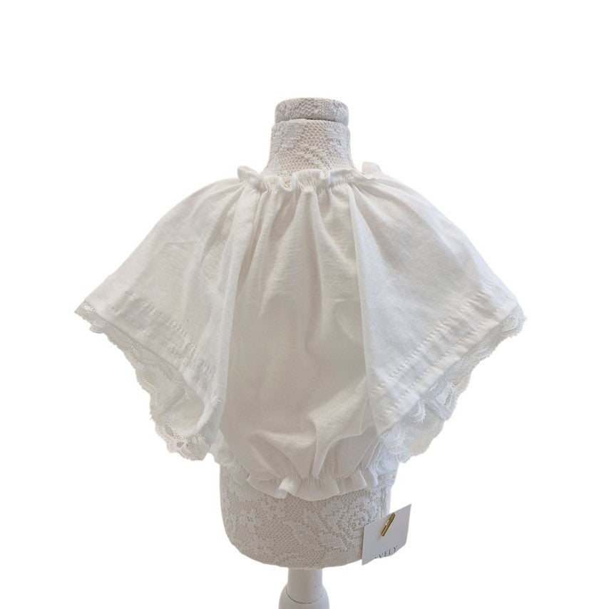 White organic crop tee