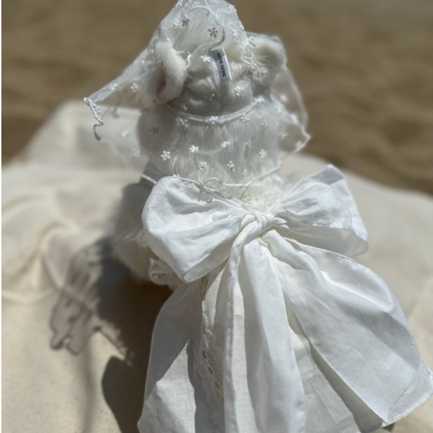 Avely White Big Bow Dress