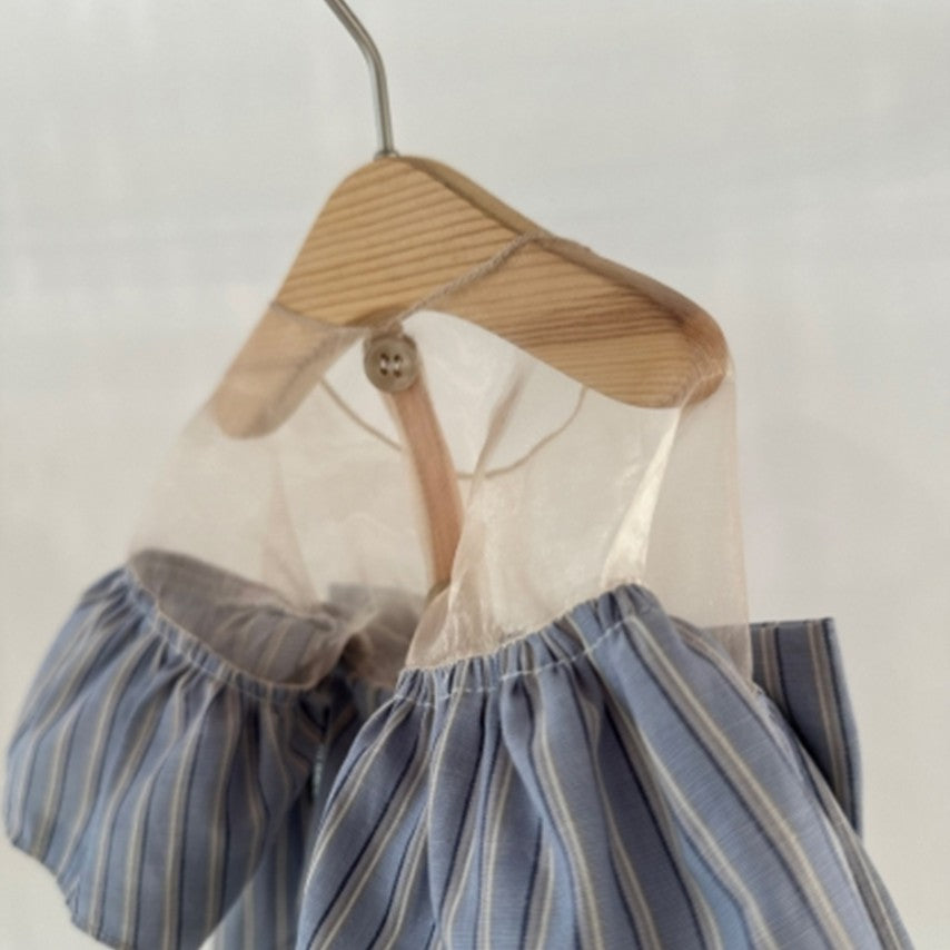 Avely Blue stripes dress