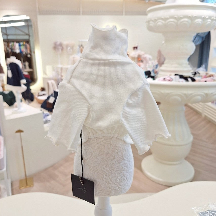 Avely Cream shirring top