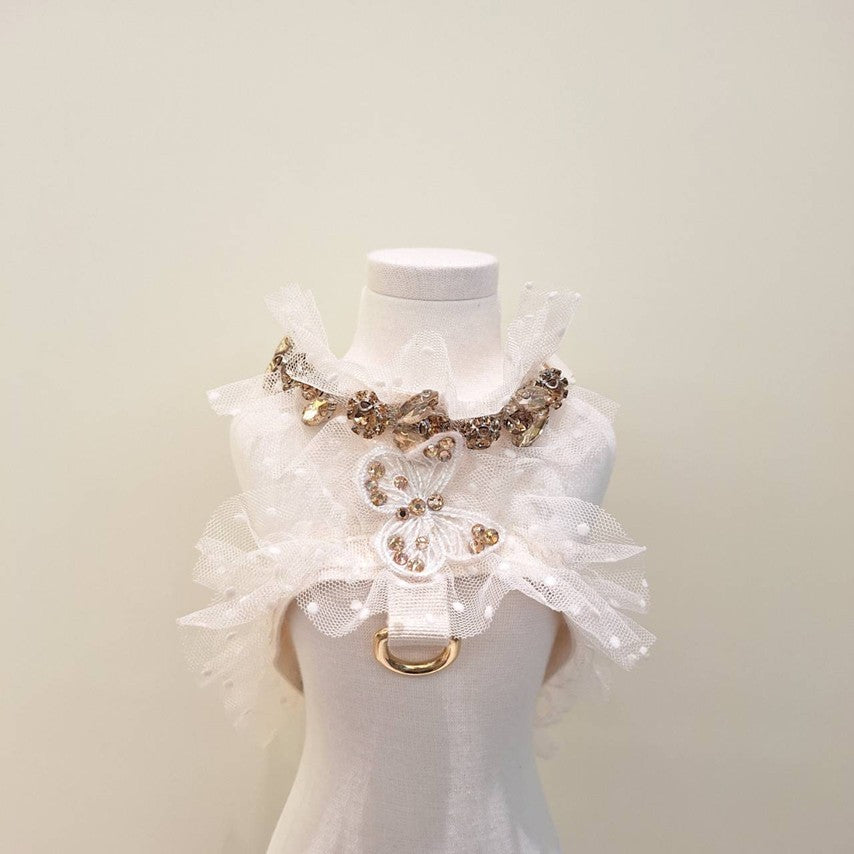 Dreamy butterfly white harness