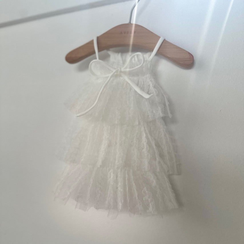 Avely White Layered Tutu Dress