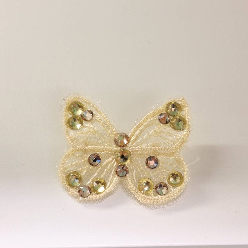 Yellow Butterfly Clip Bijoux