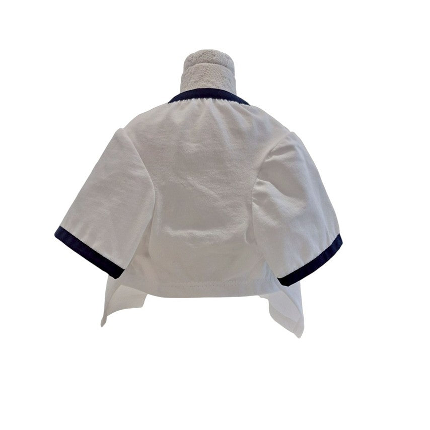 Avely White Lettering ringer tee