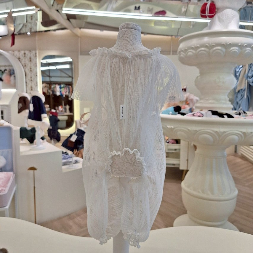 Avely (SM) White Ribbon Jumpsuit