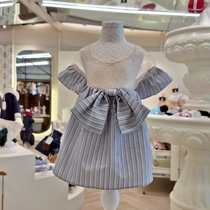 Avely Blue stripes dress