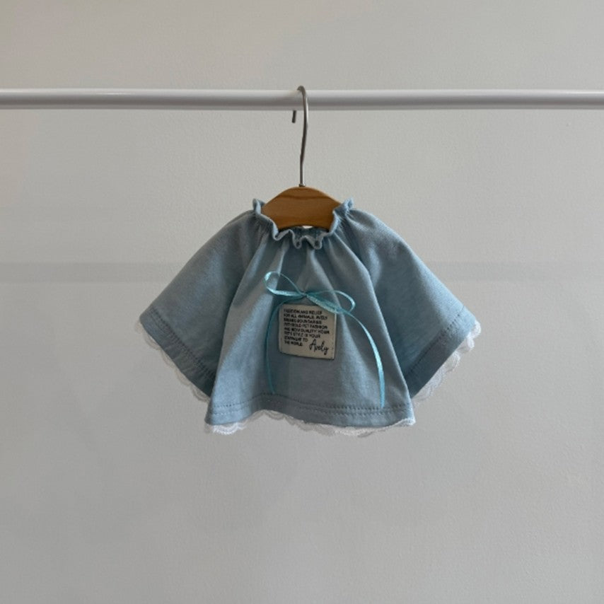 Avely Blue organic crop tee